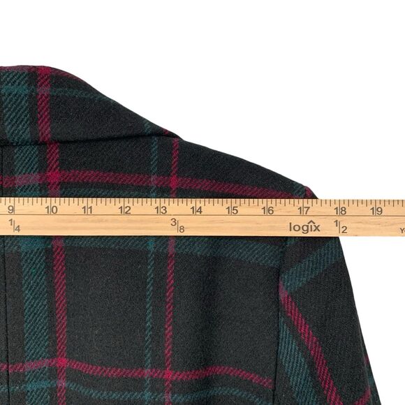 LOFT One Button Plaid Coat NEW Charcoal Lined - Picture 8 of 11